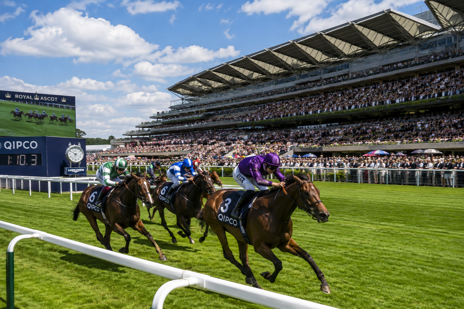 Racehorse and jockey, race day